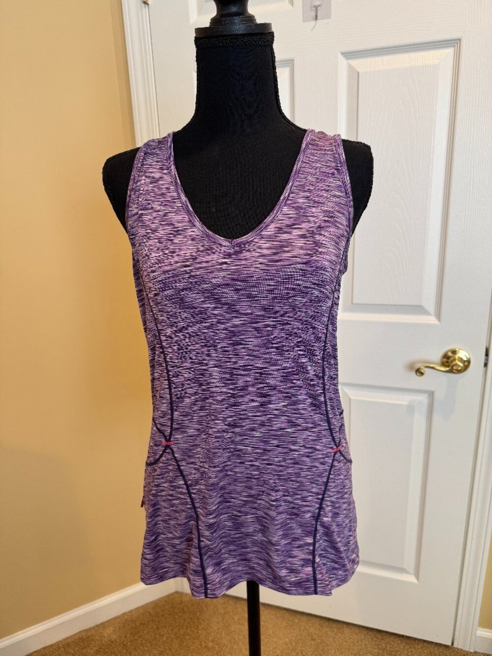 Athleta Tank Top, S, Purple with Pink Accents, great condition